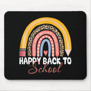 Happy First Day Back to School Teacher Student Mousepad