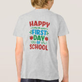 Happy First Day Back to School Typografy T - Shirt (Rückseite)