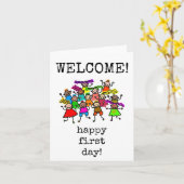 Happy First Day, New Employee Card Karte (Gelbe Blume)