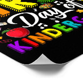 Happy First Day Of Kindergarten Back To School Boy Poster (Ecke)
