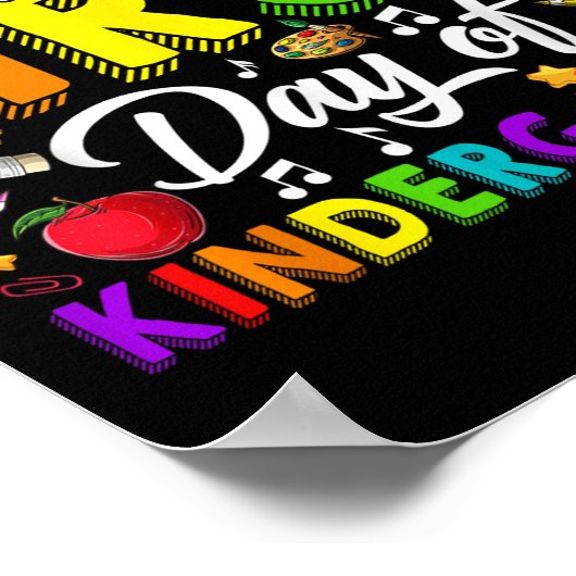 Happy First Day Of Kindergarten Back To School Boy Poster (Ecke)