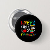 Happy First Day Of Kindergarten Back To School Tea Button (Vorne & Hinten)