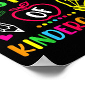 Happy First Day Of Kindergarten Teacher Kids Back Poster (Ecke)