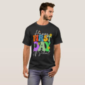 Happy First Day Of School Back To School Floral Gr T-Shirt (Vorne ganz)