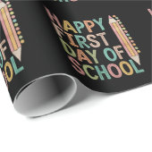 Happy First Day of School Back to School Geschenkpapier (Rolleneckpunkt)
