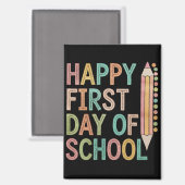 Happy First Day of School Back to School Magnet (Vorderseite/Rückseite)