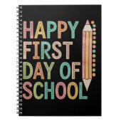 Happy First Day of School Back to School Notizblock (Vorderseite)