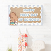 Happy First Day of School Banner Pre=K Capybara (Insitu)