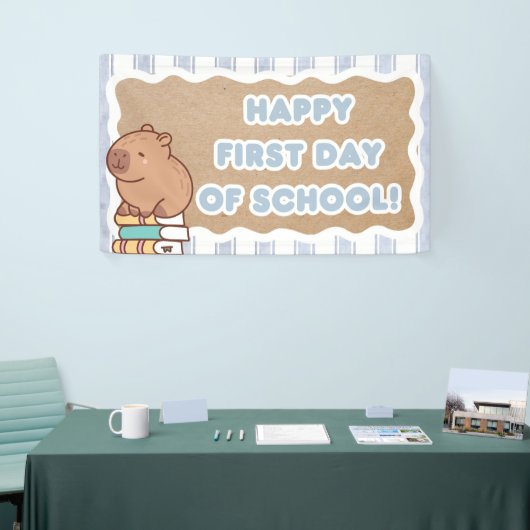 Happy First Day of School Banner Pre=K Capybara (Messeveranstaltung)
