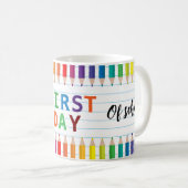 Happy First Day of School Mug – Fun Back to School Kaffeetasse (VorderseiteRechts)