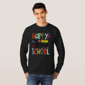 Happy First Day Of School Pencil Teacher Kids Back T-Shirt (Vorne ganz)