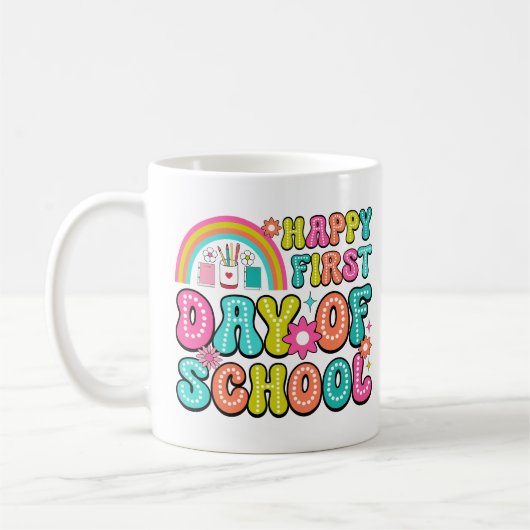 Happy First Day of School – Perfect Back to School Kaffeetasse (Links)