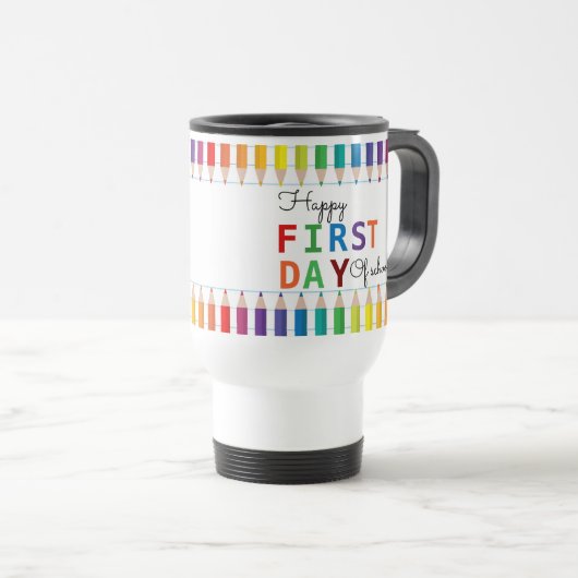 Happy First Day of School Tasse - Spaß zurück zur (VorderseiteRechts)