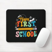 Happy First Day Of School Teacher Student Kid Back Mousepad (Mit Mouse)