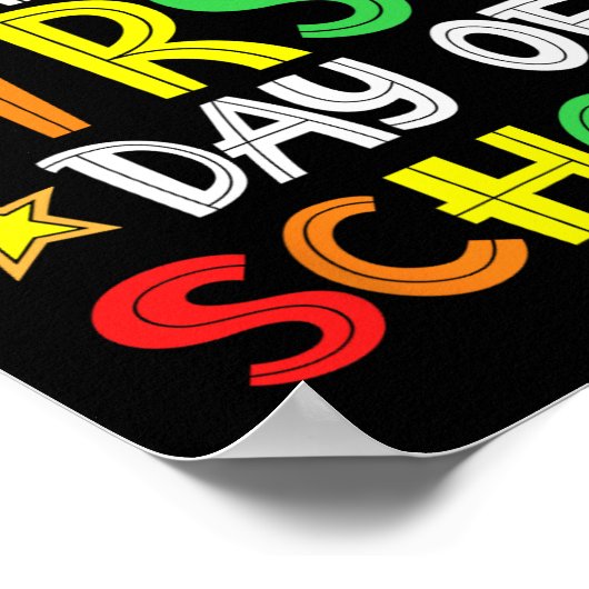 Happy First Day Of School Welcome Byck To School  Poster (Ecke)