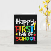 Happy First Day of School Willkommen zurück zur Sc Karte (Gelbe Blume)