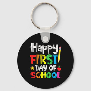 Happy First Day of School Willkommen zurück zur Sc Schlüsselanhänger