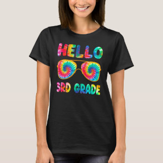 Happy First Day School Hello Third Grade Krawatte T-Shirt