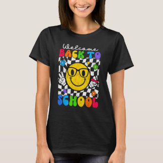 Happy First Day School Lächeln glückliche Gesicht T-Shirt