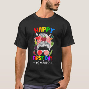 Happy First Day School Mittagspause Lady zurück na T-Shirt