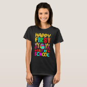 Happy First Day School Welcome Back To School Cute T-Shirt (Vorne ganz)
