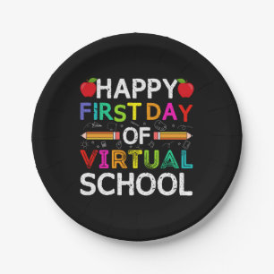 Happy First Day Virtual of School Pappteller