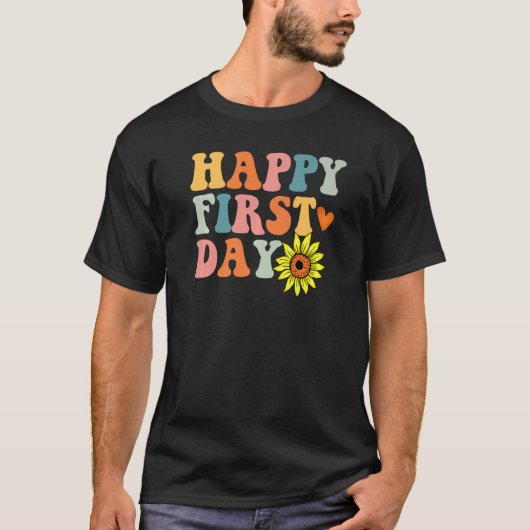 Happy First Day Welcome Back To School Teacher Out T-Shirt (Vorderseite)