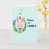 Happy First Easter Day Card Karte (Gelbe Blume)