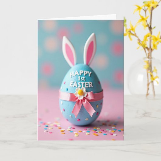 Happy First Easter Egg Card Karte (Gelbe Blume)