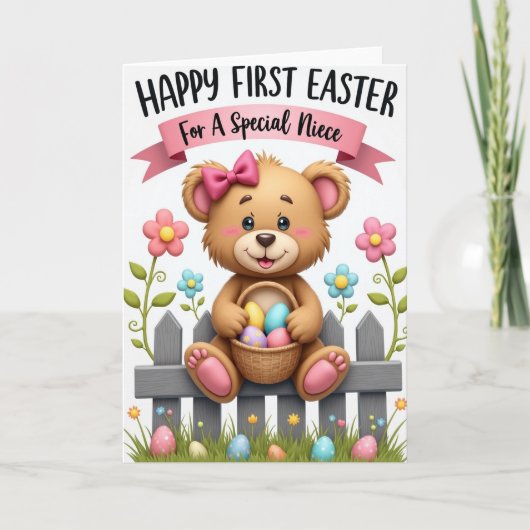 Happy First Easter Niece Card Karte (Vorderseite)