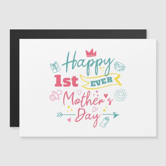 Happy First Ever Mütter Day for Daughter Magnetkarte (Vorne/Hinten)