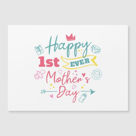 Happy First Ever Mütter Day for Daughter Magnetkarte (Vorderseite)