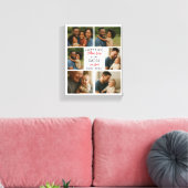Happy First Father Day Personalized Photo Collage Leinwanddruck (Insitu (Wohnzimmer))