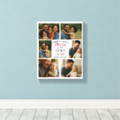 Happy First Father Day Personalized Photo Collage Leinwanddruck (Insitu (Holzboden))