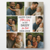 Happy First Father Day Photo Collage Fotoplatte (Vorderseite)