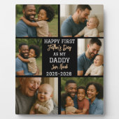 Happy First Father Day Photo Collage Fotoplatte (Vorderseite)