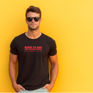 Happy First Father's Day Black Letter Spaß T-Shirt