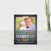 Happy First Fathers Day Photo Card Karte (Vorderseite)