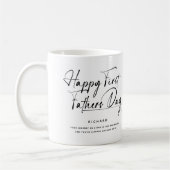 Happy First Father's Day Photo Collage & Quote Kaffeetasse (Links)