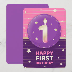 Happy First Geburtstag Feiertagskarte