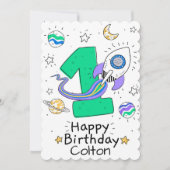 Happy First Geburtstag Feiertagskarte (Vorderseite)