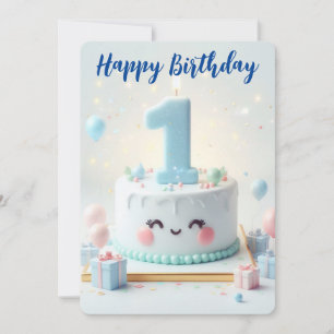 Happy First Geburtstag Feiertagskarte