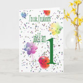 Happy First Geburtstag Karte (Gelbe Blume)