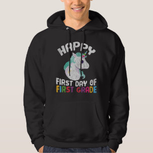Happy First Grade School Lehrer Kinder Crew Unicor Hoodie