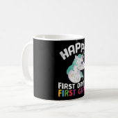 Happy First Grade School Lehrer Kinder Crew Unicor Kaffeetasse (Vorderseite Links)