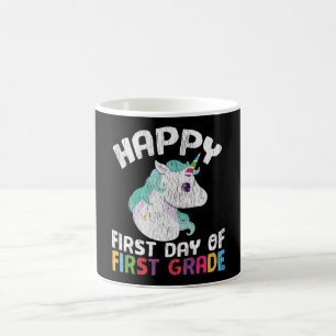 Happy First Grade School Lehrer Kinder Crew Unicor Kaffeetasse
