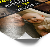 Happy First Grandpa Day Photo Collage Fotodruck (Ecke)