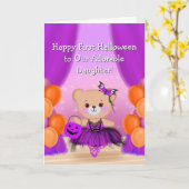 Happy First Halloween Ballerina Daughter Karte (Gelbe Blume)