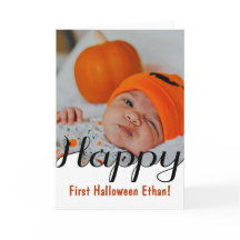Happy First Halloween Kinderfotokarte