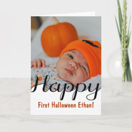 Happy First Halloween Kinderfotokarte Karte